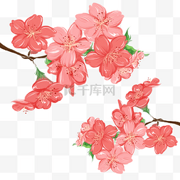 武汉市委图片_手绘春天春季春日盛开樱花