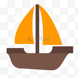 一个卡通帆船