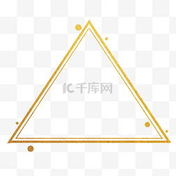 金色细线条图片_简约三角形烫金不规则图形