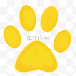 猫爪黄色立体猫爪