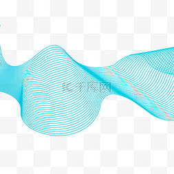 蓝色科技线条波浪图片_蓝色曲线波浪线条