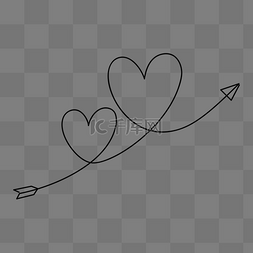 几何体心图片_line draw love 情人节几何线条连续爱