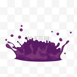 果汁紫色图片_紫色飞溅果汁