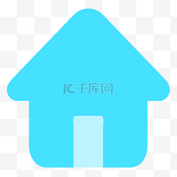 蓝色的房子图标