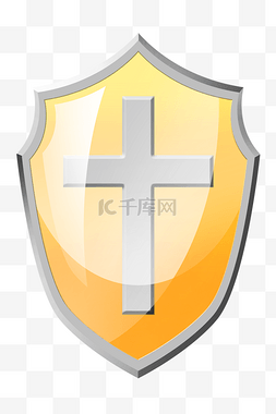 十字架装饰盾牌