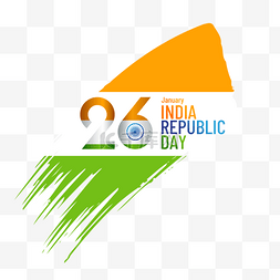 绿色简约创意图片_india republic day简约创意