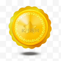 黄色金属徽章