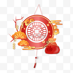 中国结梅花装饰图片_中国结过年