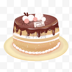 双层寿司蛋糕图片_奶油巧克力生日蛋糕