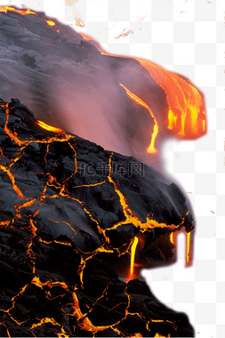 火烧云图片_岩浆火山炙热