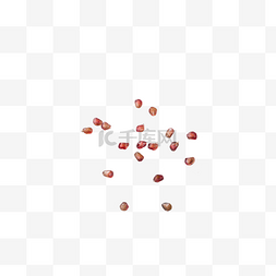 红色的石榴果实免抠图