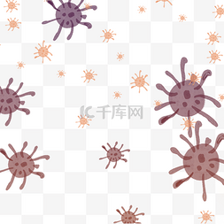 病毒图片_灰色漂浮的病毒