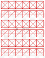 红色表格田字格