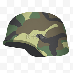 军事帽子卡通插画