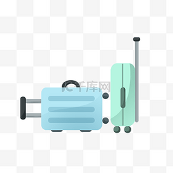 蓝色旅行箱图片_蓝色立体旅行箱