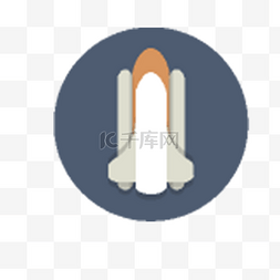 航空小图标图片_卡通小火箭