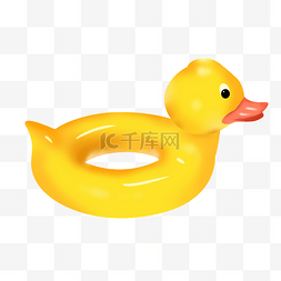 游走中的鸭子图片_黄色鸭子游泳圈