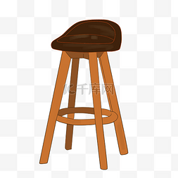 餐厅椅子图片_室内木质高脚椅子