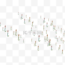 手绘卡通一地简易花朵免扣元素