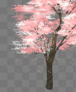 小清新粉红色樱花树