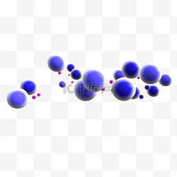 蓝色立体漂浮球
