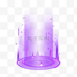 紫色圆圈光效光柱