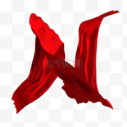 中国风图片_创意喜庆红色绸带