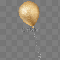 绳子金色图片_金色创意圆弧气球漂浮元素