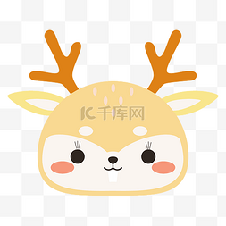 北欧鹿头logo图片_可爱动物小鹿