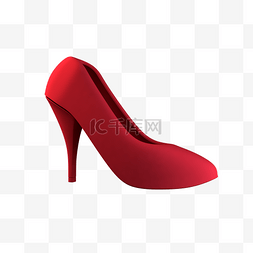 38购物图片_38女神节红色高跟鞋妇女节女王节
