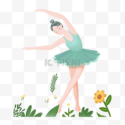运动健身女生跳舞芭蕾素材