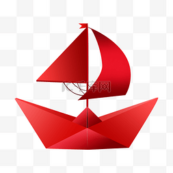 红色的纸船