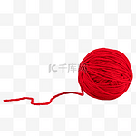 红色针织毛线团