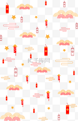 清新春节背景图片_2020鼠年底纹