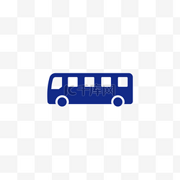 公交车辆的侧视图图标