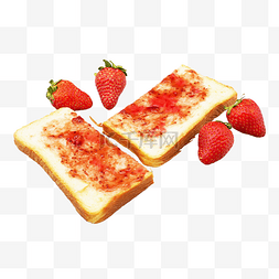 草莓酱面包图片_草莓酱面包