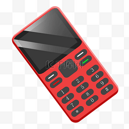 一部红色办公手机