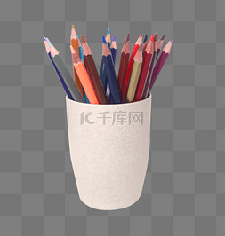 铅笔筒图片_彩色彩铅画笔