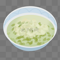 绿豆糕字图片_绿豆汤下火汤插画