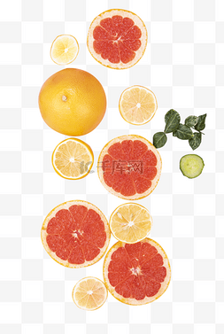 水果柠檬切片图片_水果排列组合
