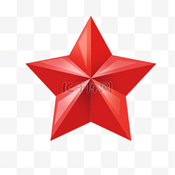 红色立体炫酷五角星