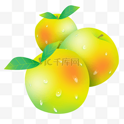 青苹果图片_新鲜青苹果水果