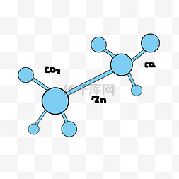 蓝色化学分子结构物