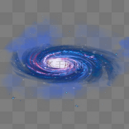 螺旋星系图片_蓝色透明感螺旋宇宙天体星系