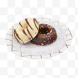 巧克力甜甜圈面包图片_下午茶甜甜圈