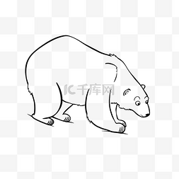线描图图片_bear clipart black and white 卡通熊描图