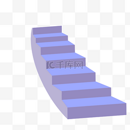 蓝色弯曲楼梯 