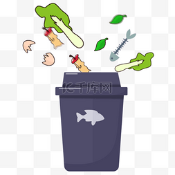 厨房垃圾桶图片_垃圾分类厨余垃圾环保