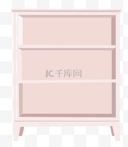 浅粉色木质书架