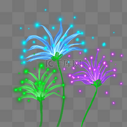 光感荧光装饰花朵